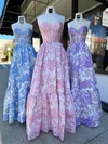 Cute Ball Gown/Princess Satin Sweetheart Ruched Floral Prom Dresses #Milly020125770