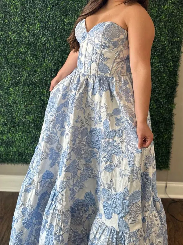 Ball Gown Strapless Satin Floral Prom Dresses With Ruched #Milly020125835