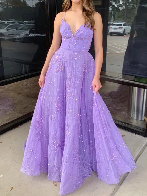 Ball Gown V-neck Tulle Prom Dresses With Ruched #Milly020125871