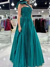 Ball Gown One Shoulder Satin Pleated Prom Dresses With Bow #Milly020125926