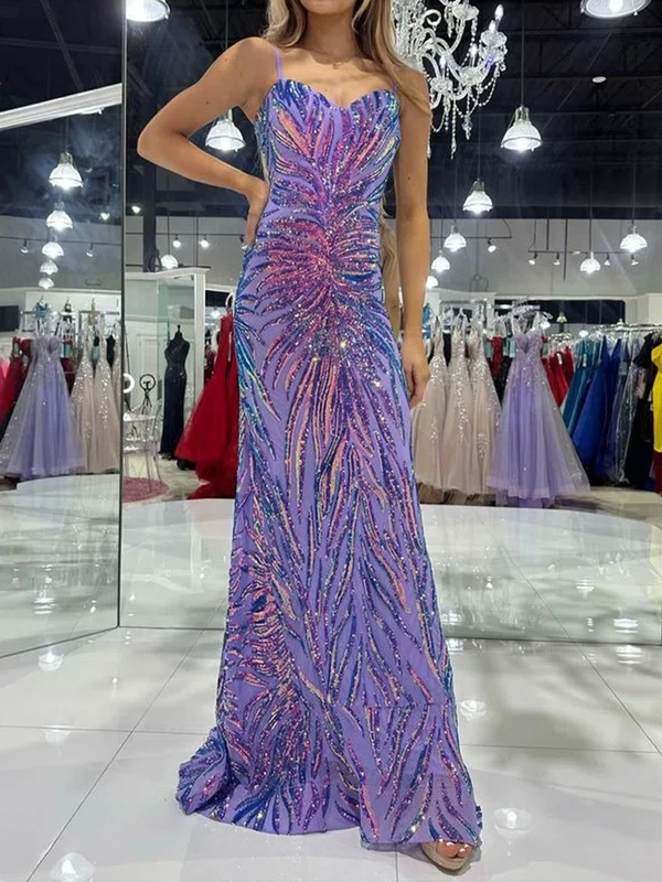 Sheath/Column V-neck Sparkly Sequin Prom Dresses #Milly020125933