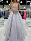 Glitter Ball Gown/Princess V-neck Appliques Prom Dresses #Milly020125936