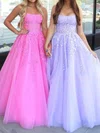 Cute Ball Gown/Princess Tulle Straight Appliques Prom Dresses #Milly020125979