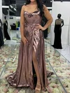 Sparkly A-line Strapless Metallic Prom Dresses With Ruched #Milly020126013