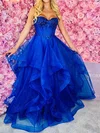 Ball Gown Sweetheart Tulle Ruffle Tiered Prom Dresses #Milly020126046