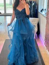 Princess Sweetheart Tulle Ruffle Prom Dresses With 3D Floral #Milly020126052
