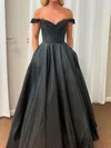 Ball Gown Off-the-shoulder Satin Corset Prom Dresses With Beading #Milly020126127