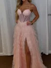 Glitter Ball Gown/Princess Sweetheart Tiered Ruffle Prom Dresses #Milly020126137