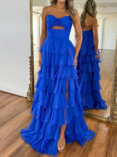 Elegant Ball Gown/Princess Chiffon Sweetheart Tiered Prom Dresses #Milly020126153