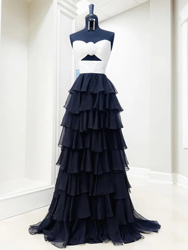 Unique Ball Gown/Princess Chiffon Sweetheart Tiered Prom Dresses #Milly020126192