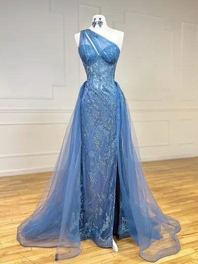 Ball Gown One Shoulder Sparkly Sequin Prom Dresses With Appliques #Milly020126281