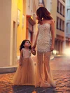 Sheath/Column Sweetheart Tulle Floor-length Pearl Detailing Prom Dresses #02017301