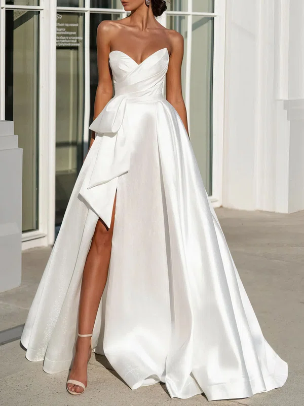 Ball Gown/Princess Sweetheart Satin Court Train Wedding Dress #Milly00027283