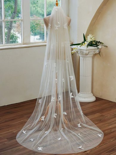 Chapel Bridal Veils One-tier Cut Edge #Milly03010288