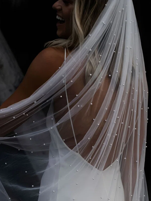 Chapel Bridal Veils One-tier Cut Edge #Milly03010304