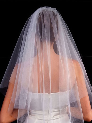 Elbow Bridal Veils Two-tier Cut Edge #Milly03010307