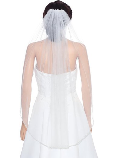 Fingertip Bridal Veils One-tier Beaded Edge #Milly03010310