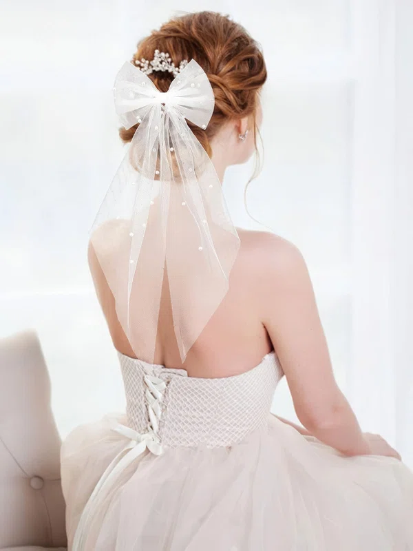 Shoulder Veils One-tier Cut Edge #Milly03010311