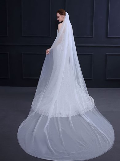 Chapel Bridal Veils One-tier Cut Edge #Milly03010323