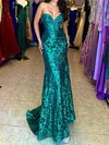 Mermaid Strapless Sparkly Sequin Prom Dresses #Milly020126296