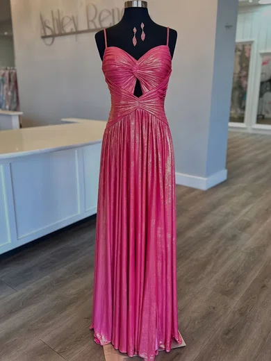 Sparkly A-line Sweetheart Metallic Prom Dresses With Ruched #Milly020126472