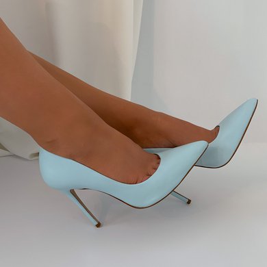 Soft Sky Stiletto Heel Closed Toe Pumps #Milly03031556