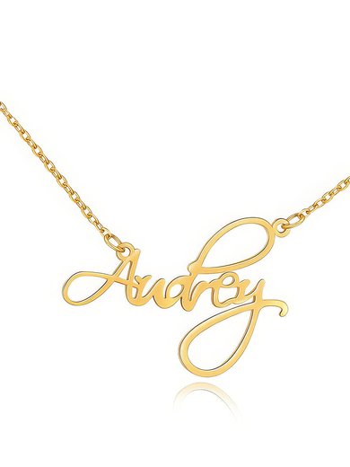 Custom 18k Gold Plated Letter Name Necklace #Milly03060208