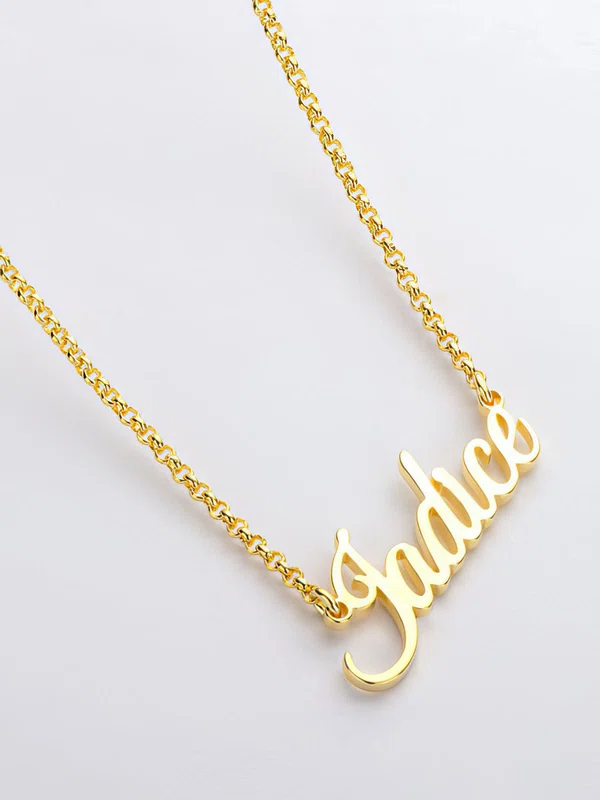 Custom 18k Gold Plated Letter Name Necklace Birthday Gifts #Milly03060209