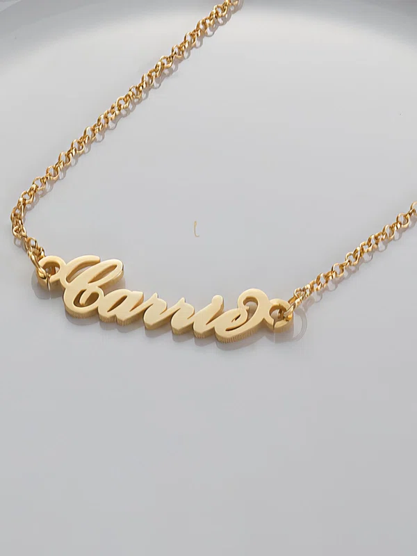 Custom 18k Gold Plated Letter Name Necklace Birthday Gifts #Milly03060214