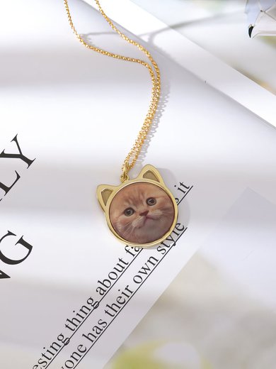 Circle Beautiful Casual Fashionable Photo Necklace #Milly03060225