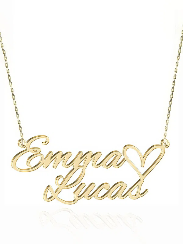 Attractive Beautiful Fashionable Name Necklace With Heart #Milly03060227
