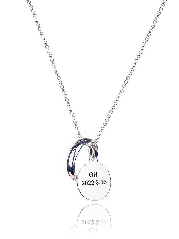 Circle Engraved Necklace #Milly03060229