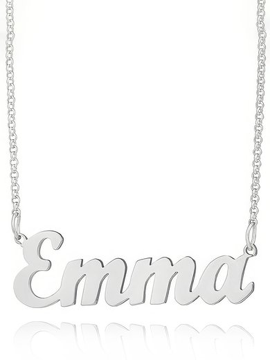 Custom Silver Letter Name Necklace Birthday Gifts #Milly03060235
