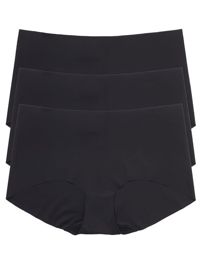 3 PCS Multi-Pack Women's Seamless Black Hipsters Panties #Milly03110035