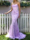 Glitter Trumpet/Mermaid Cowl Neck Lace-up Prom Dresses #Milly020126598