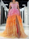 Ball Gown Sweetheart Lace Tiered Prom Dresses With Appliques #Milly020126640