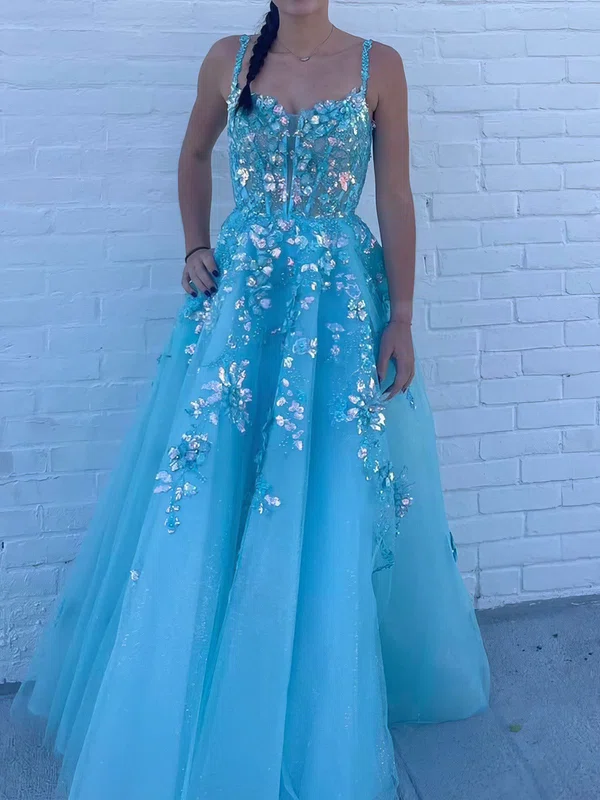 Ball Gown Sweetheart Tulle Corset Prom Dresses With Appliques #Milly020126691