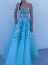 Ball Gown Sweetheart Tulle Corset Prom Dresses With Appliques #Milly020126691