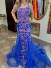 Mermaid Scoop Neck Sparkly Sequin Prom Dresses With Ruched #Milly020126700