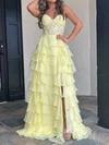 Cute Ball Gown/Princess Chiffon Appliques Tiered Prom Dresses #Milly020126775