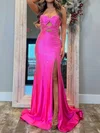 Glitter Trumpet/Mermaid Satin Sweetheart Beaded Prom Dresses #Milly020126778