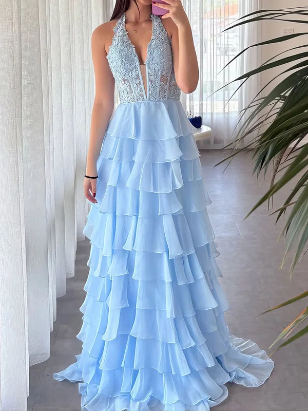 Cute Ball Gown/Princess Chiffon Appliques Tiered Prom Dresses #Milly020126803