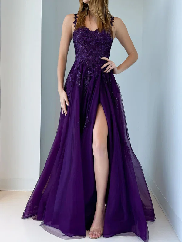 Glitter A-line Sweetheart Appliques Split Prom Dresses #Milly020126808