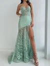 Glitter Trumpet/Mermaid Sweetheart Appliques Prom Dresses #Milly020126812