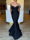 Mermaid Strapless Satin Corset Prom Dresses With Appliques #Milly020126899