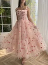 Princess Corset Cowl Neck Tulle Ruched Floral Long Homecoming Dresses #Milly020126968