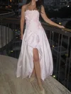 Ball Gown Strapless 3D Floral Prom Dresses With Ruched #Milly020126972