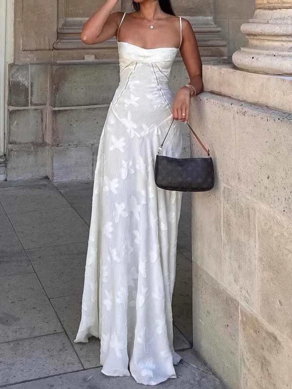A-line Sweetheart Floor-length Floral Prom Dresses #Milly020126982