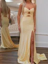 Mermaid Strapless Satin Beaded Prom Dresses #Milly020127015