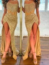 Mermaid Strapless Sparkly Sequin Prom Dresses #Milly020127035